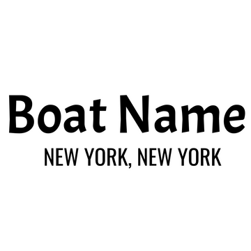 Personalized Boat Name Vinyl Decal with Hailing Port State - Permanent Marine-Grade for Signs, Speed boat, Fishing Vessel, Watercraft B4, B1